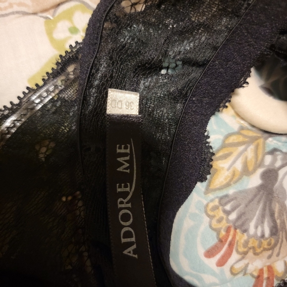 Adore Me Black Lace Front Close Racer Back Bra 36DD - Picture 3 of 3